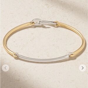 Maor Lyra Two Tone White Yellow Gold Bracelet, $8570